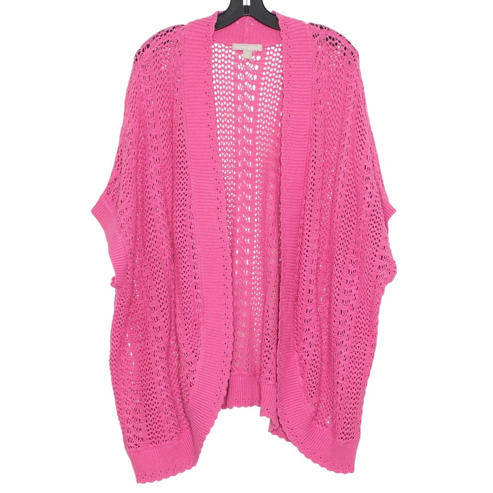 Woman Within Cardigan Sweater Coquette Feminine Coastal Romantic Pink 38/40 5X
